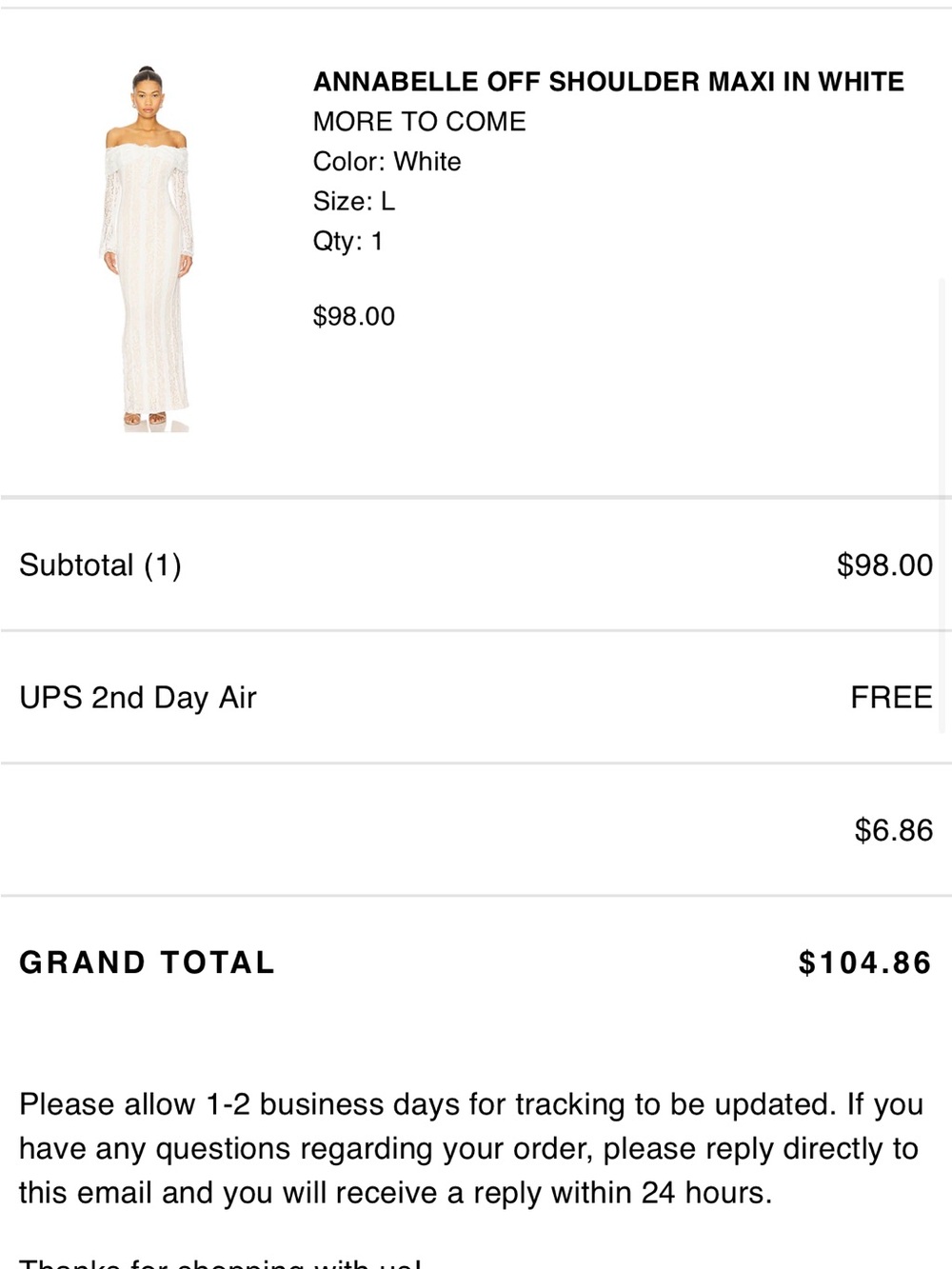 REVOLVE Cream Off-Shoulder Lace Maxi Dress - Picture 2 of 4